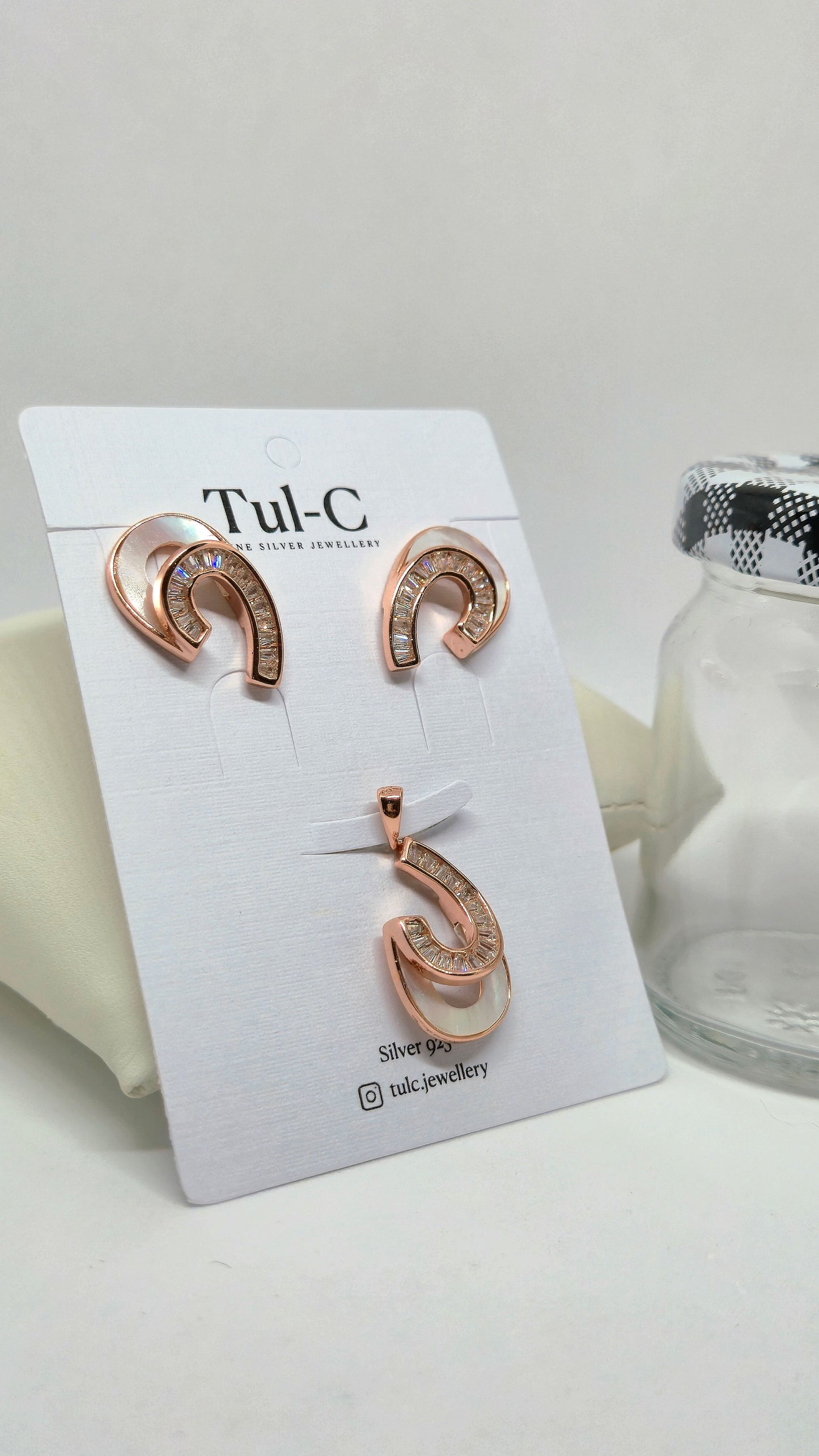 Rosegold Pendent Set