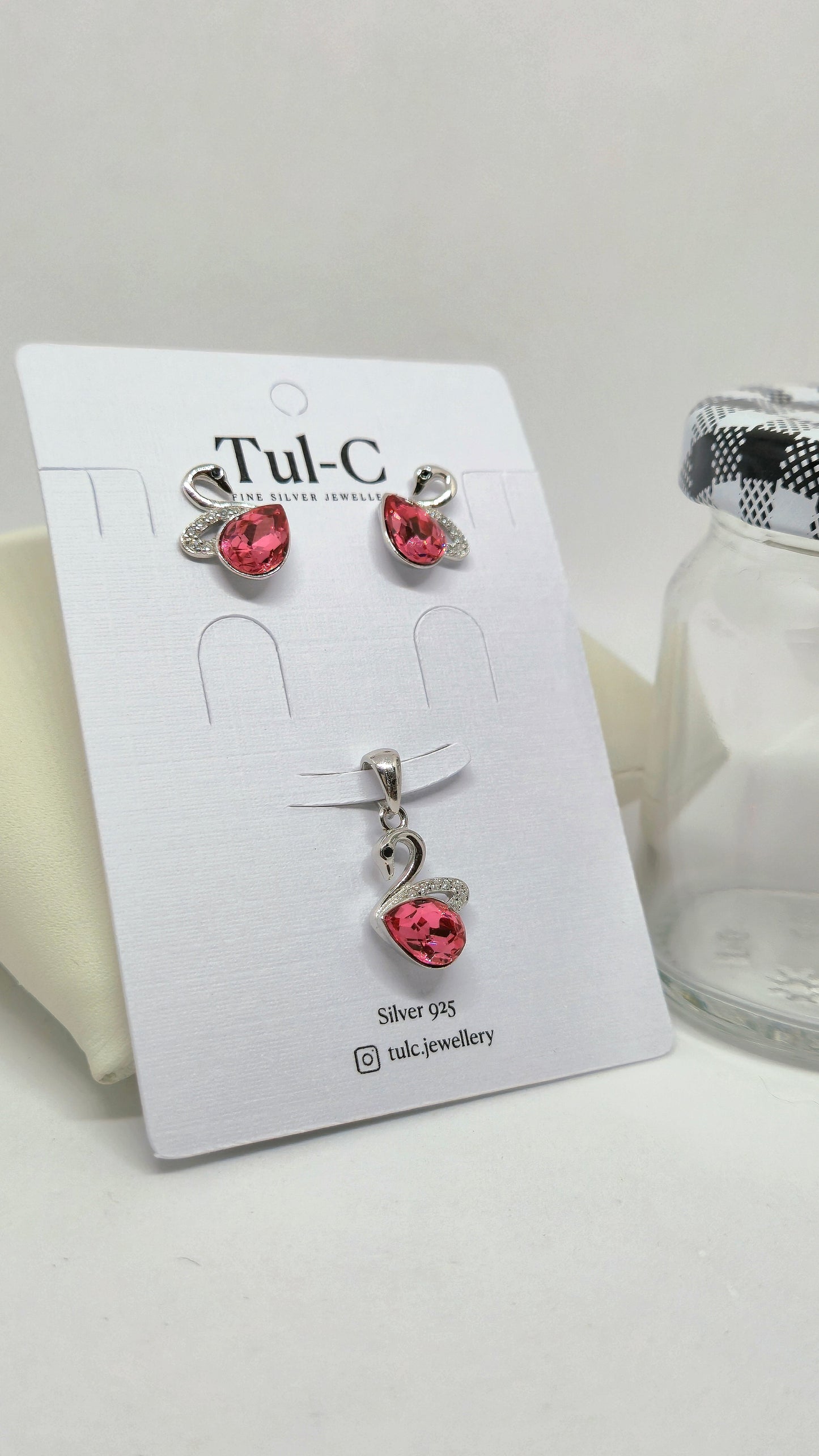 Pink Duck Pendent Set