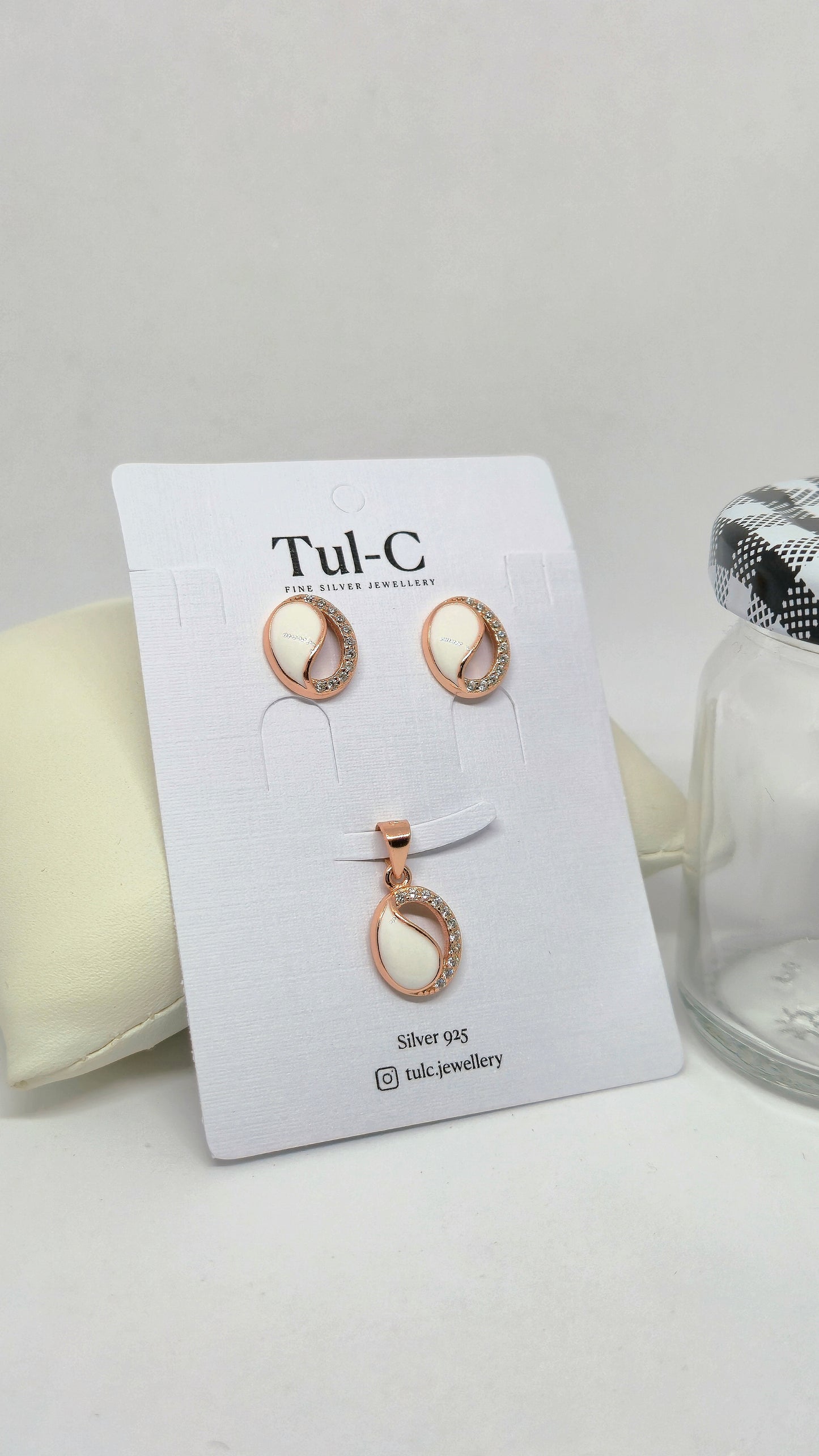Rosegold white finish set