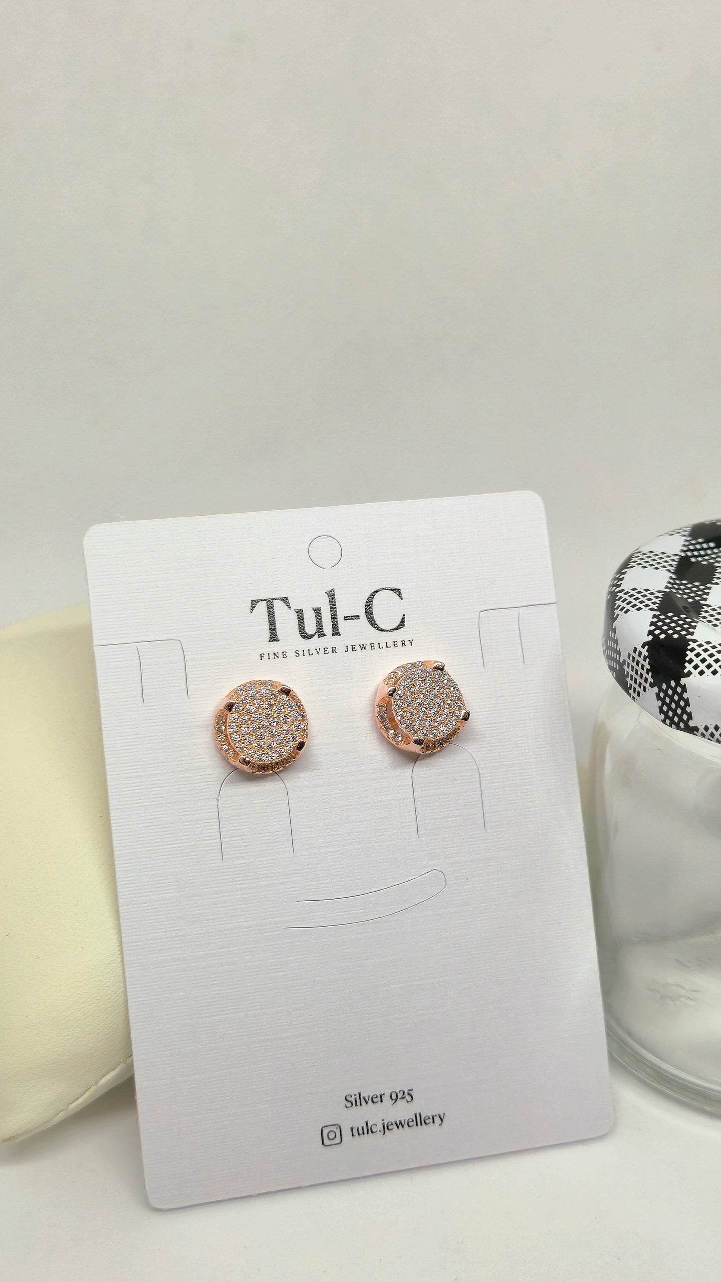 Rosegold dimond earings