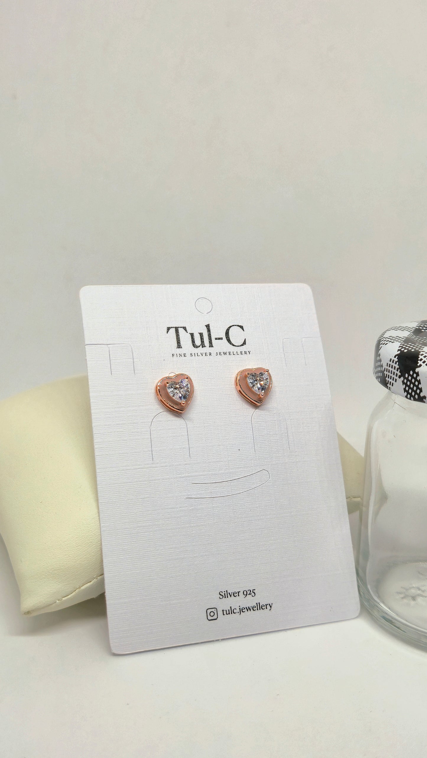 Rosegold heart earings