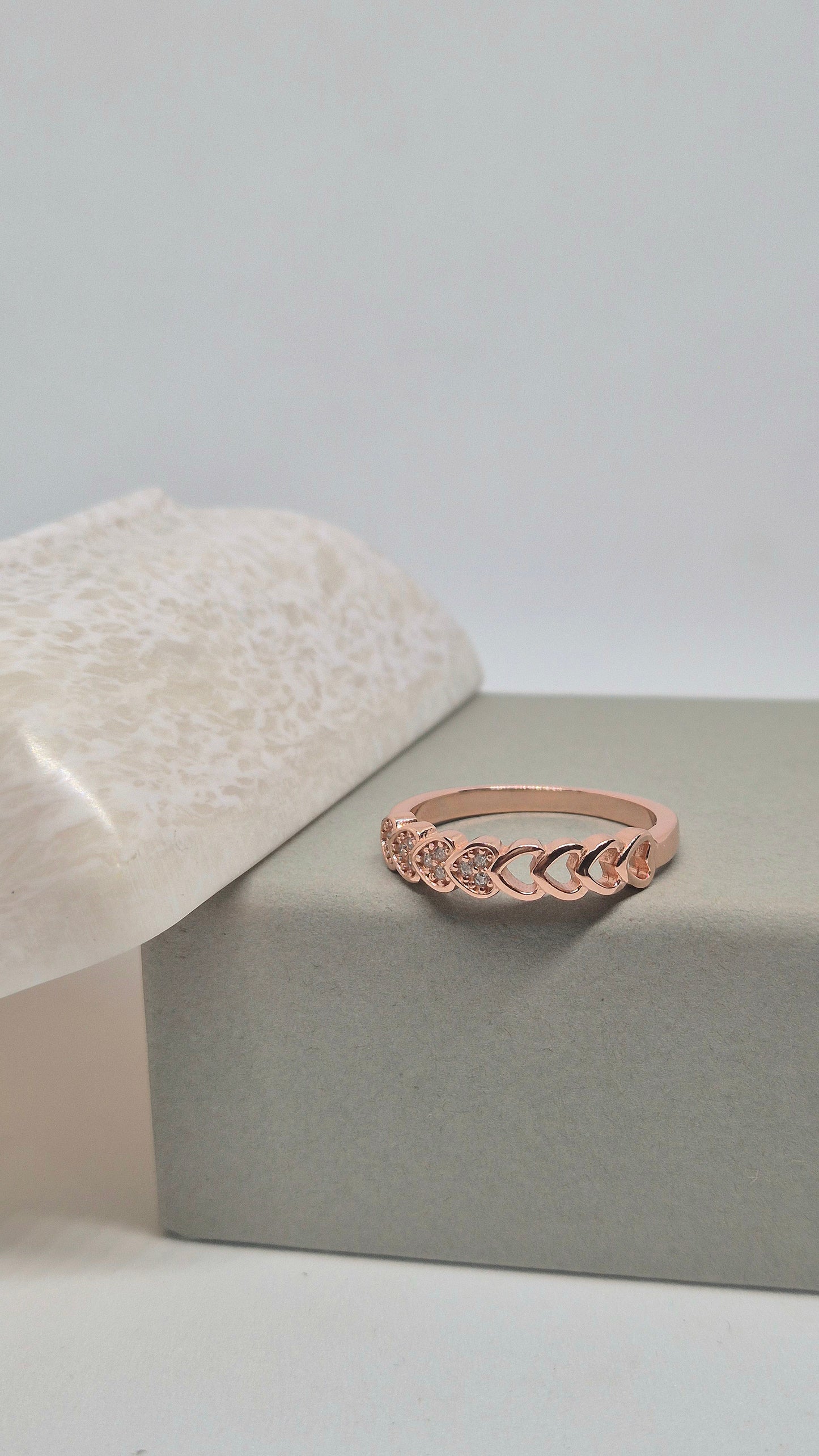 Rosegold heart ring
