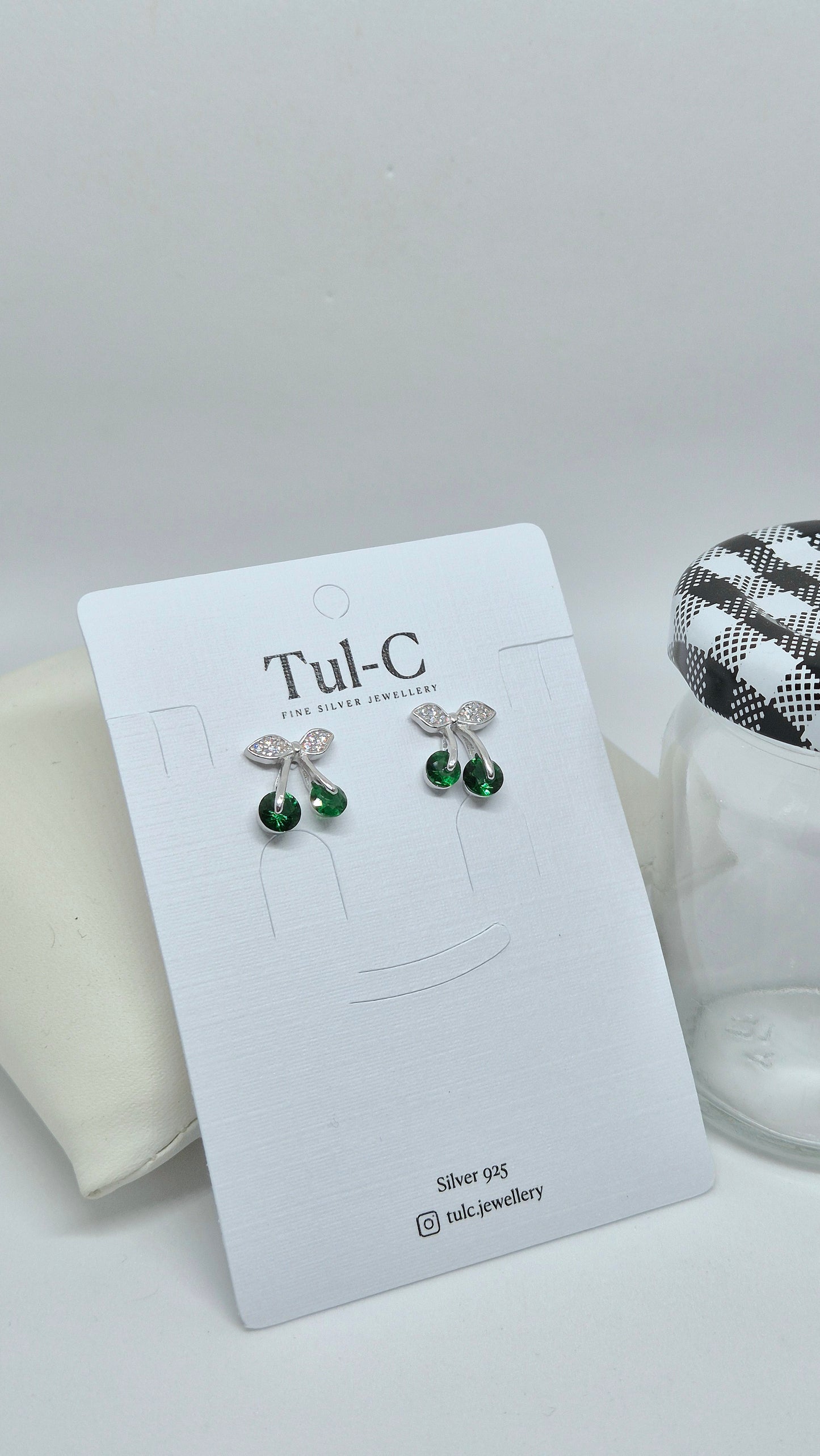 Green cherry Earings