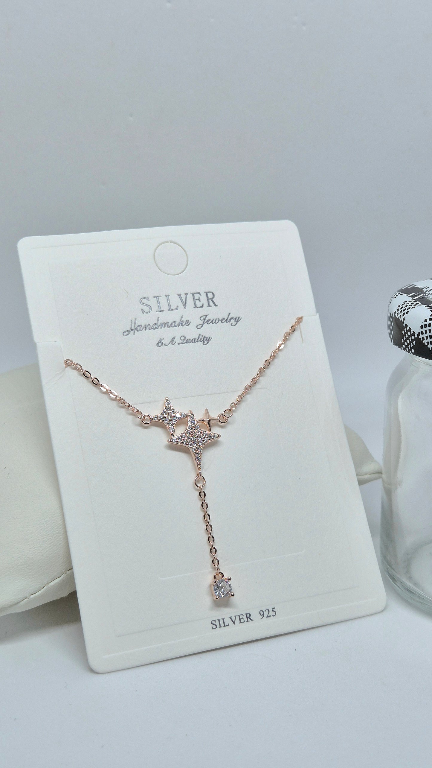 Rosegold star chain pendent