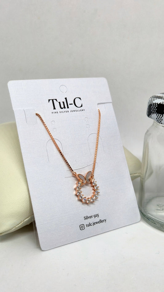 Rosegold Round necklace