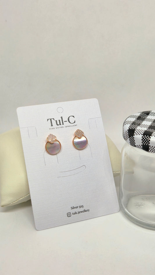rosegold matt earings