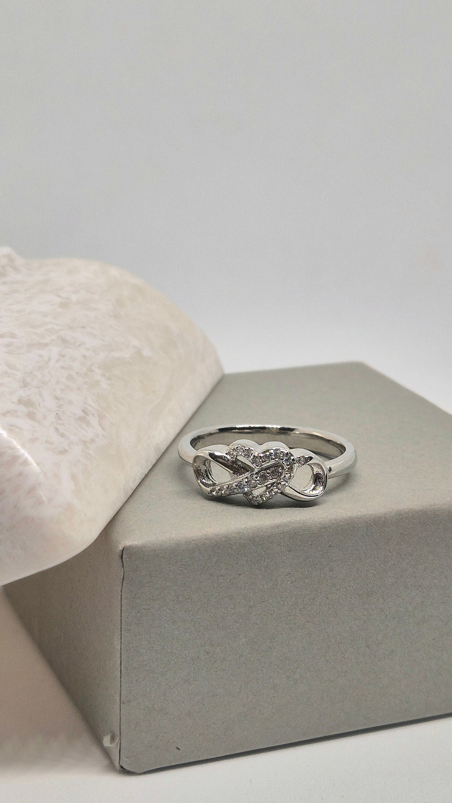 Infinity heart ring