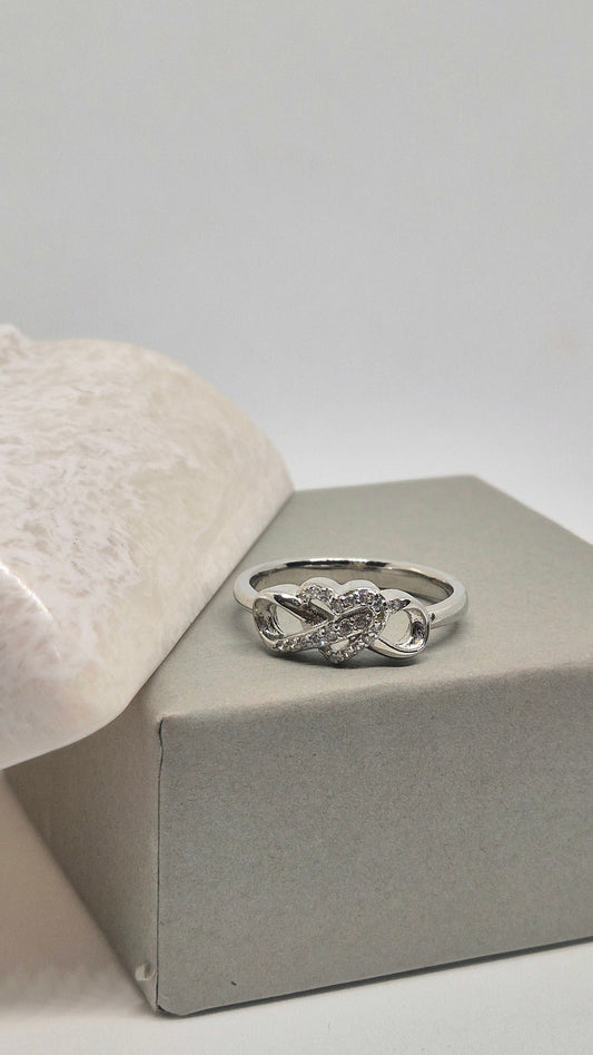 Infinity heart ring