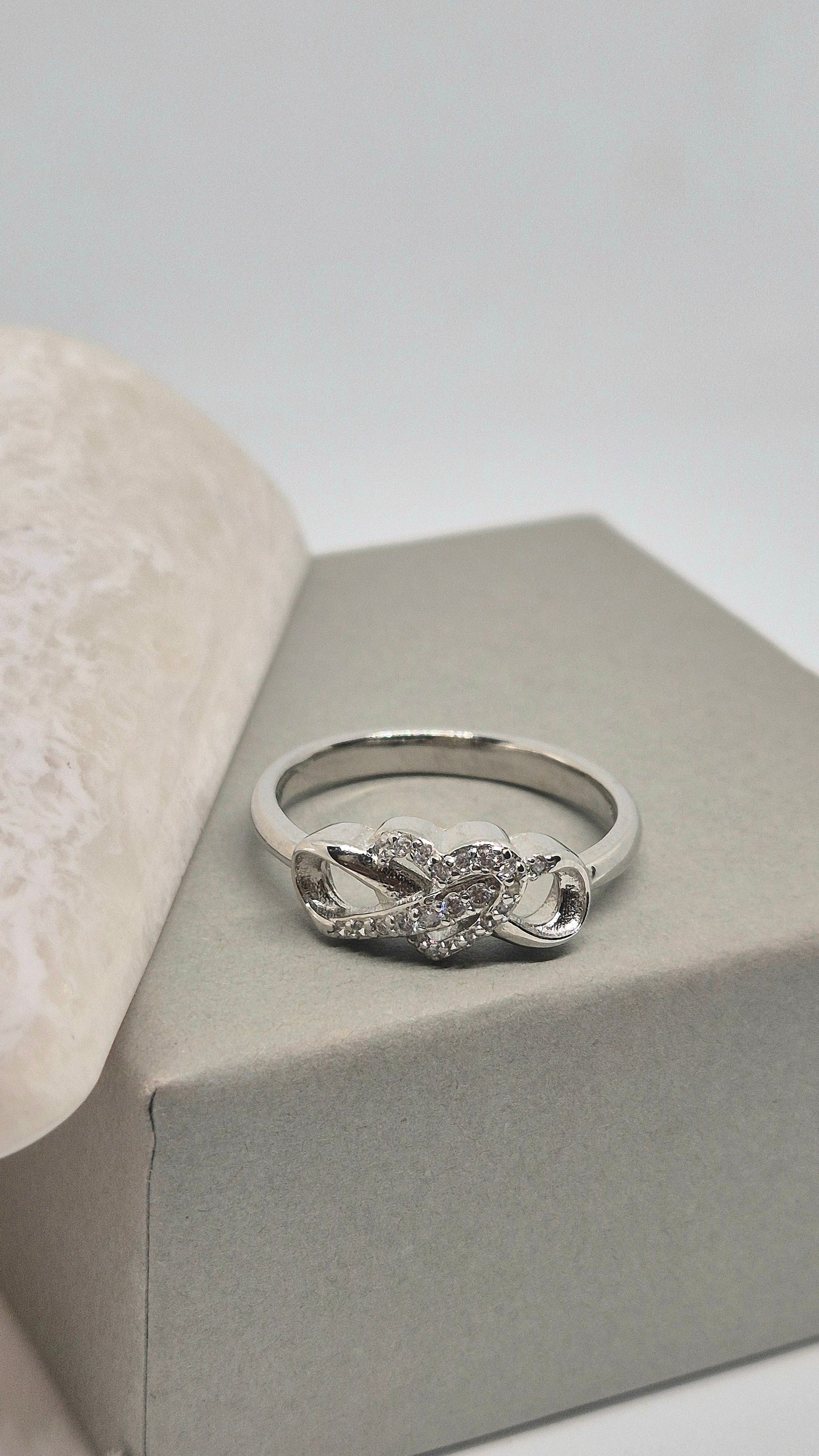 Infinity heart ring