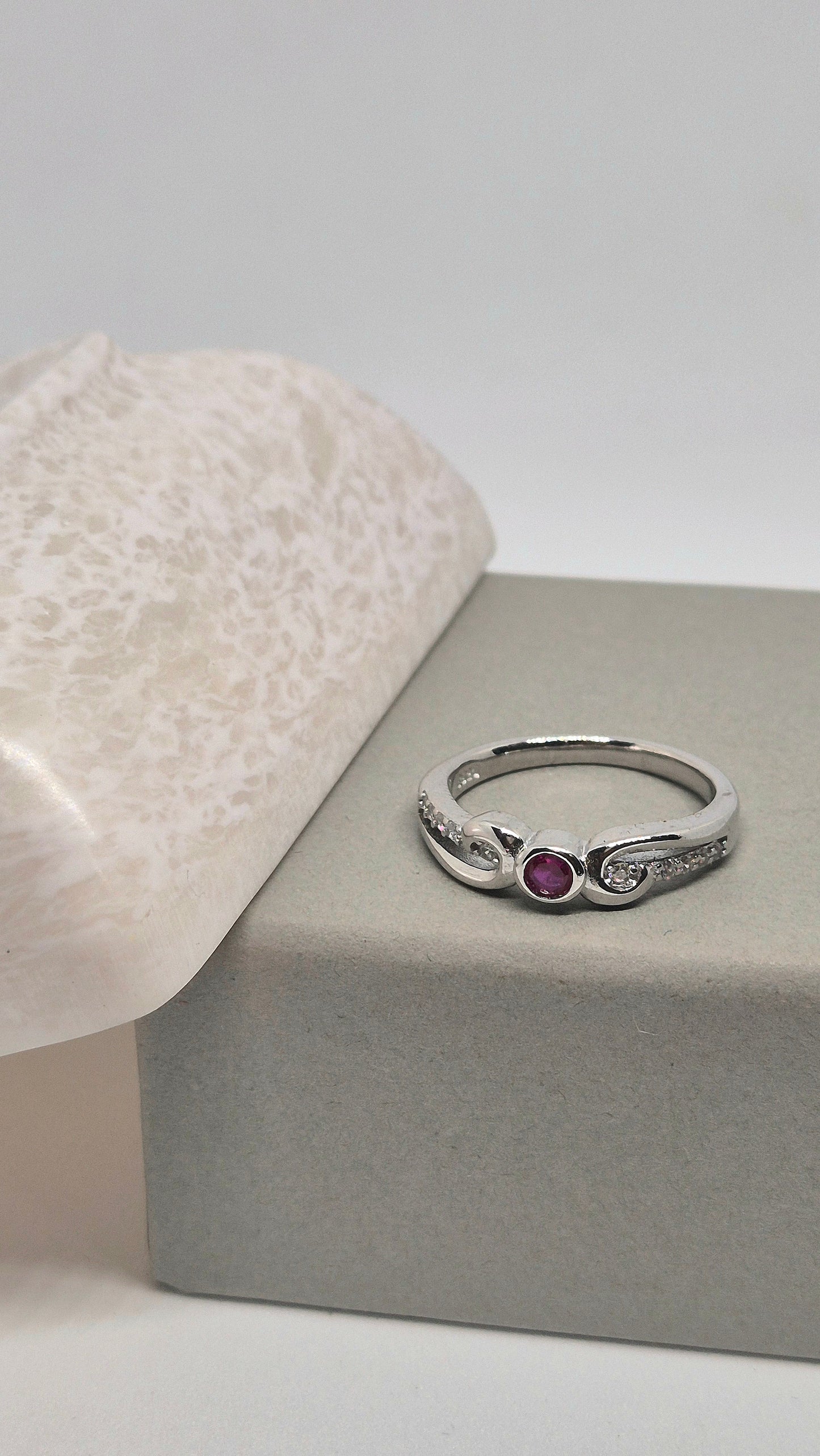 Pink stone ring