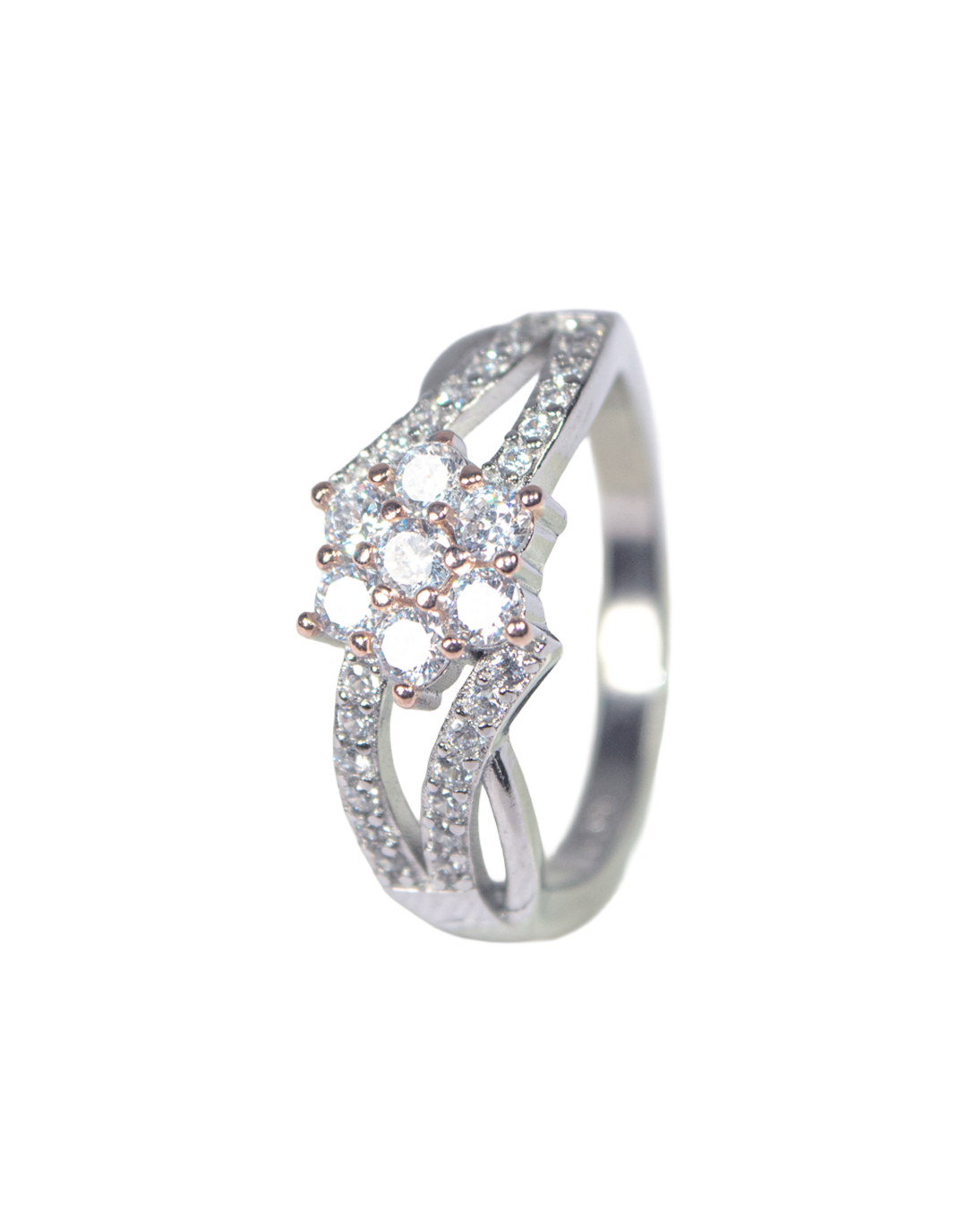 Crystal Blossom Split Band