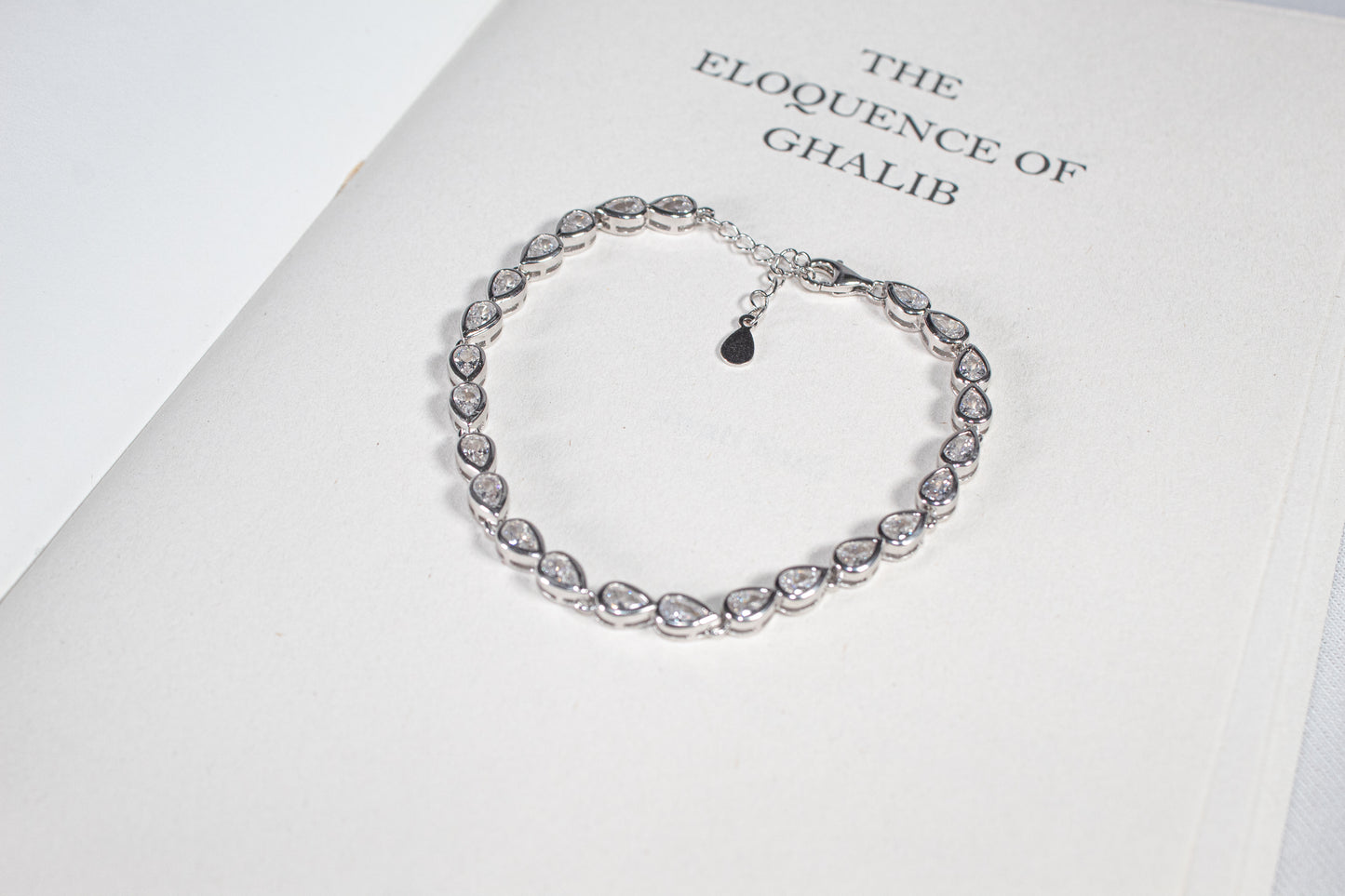 Teardrop Sparkle Silver Elegance
