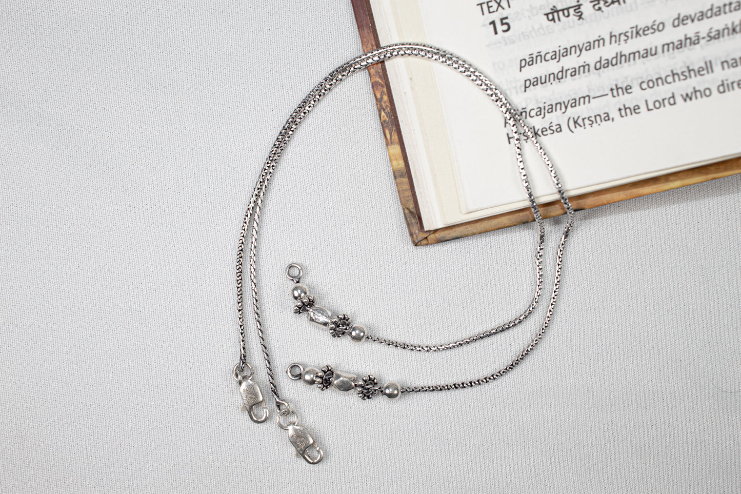 Floral Bead Pattern Anklet