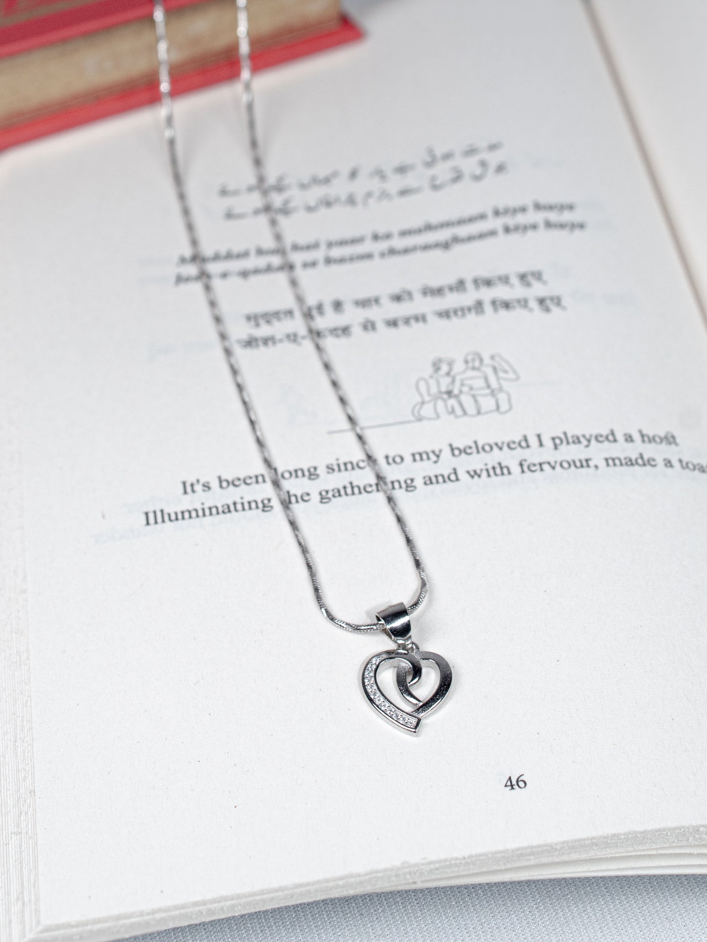 Intertwined Heart Silver Spark