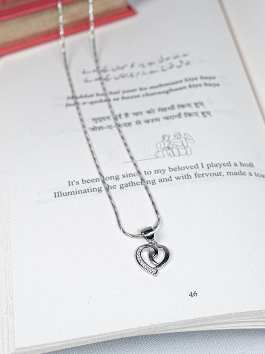 Intertwined Heart Silver Spark